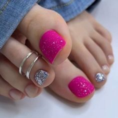 Pedicure Gel, Pink Toe Nails, Unghie Nail Art