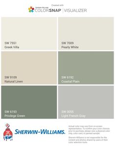 the color scheme for sheryln williams's new paint collection, which is available in