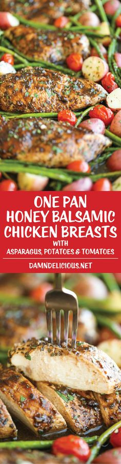 Honey Balsamic Chicken Breasts and Veggies - All cooked on one single pan. Easy peasy with zero clean up, and packed with so much flavor. Done and done. Balsamic Chicken Breast, Healthiest Breakfast, Honey Balsamic Chicken, Chopped Broccoli, Honey Balsamic, Balsamic Chicken, Beer Bread, Honey Chicken, Bee Friendly