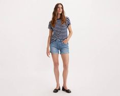 Your wear-anywhere, looks-good-with-everything jean shorts. Timeless and effortlessly cool, our 501® Rolled Shorts are the ultimate style essential that define your waist and hug you in all the right places. A universally-flattering summer essential, updated with a longer inseam Vintage-inspired straight fit Hits mid-thigh for a versatile style Levi's Relaxed Fit Jean Shorts For Summer, Classic Levi's Shorts For Spring, Levi's Relaxed Fit Casual Jean Shorts, Levi's Casual Relaxed Fit Jean Shorts, Classic Relaxed Fit Jean Shorts For Summer, Levi's Relaxed Fit Jean Shorts, Classic Short Jean Shorts For Summer, Classic Cutoff Jean Shorts For Summer, Summer Essential