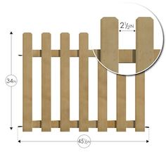 the width of a wooden fence with measurements for each section and how to measure it