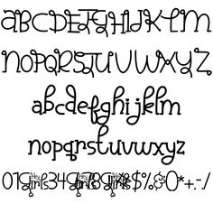 the upper and lower case of an english alphabet with black ink on white paper,