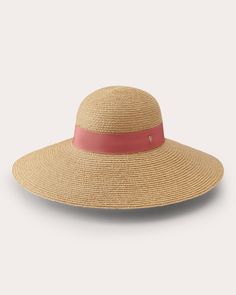 Handcrafted from braided raffia, the Cori hat offers shade from harsh sun with its oversized brim and superior UPF rating. Decorated with a goldtone seed logo, the grosgrain trim features ribbon tails in the back for feminine appeal. Inner adjustable band Rounded crown Wide brim Grosgrain ribbon trim with bow tails Logo detail UPF 50+ Outer: 100% braided raffia Trim: 50% cotton, 50% FSC-certified viscose Spot clean Materials sourced from Madagascar Made in Sri Lanka Measurements Brim: 5in Ribbon width: 1.5in Seed Logo, Raffia Sun Hat, Helen Kaminski, Cleaning Materials, Cotton Viscose, Ribbon Trim, Sun Hat, Wide Brimmed, Grosgrain Ribbon