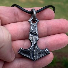 Hand Forged Knives, Blacksmith Necklace, Forged Necklace, Mjolnir Necklace, Hammer Necklace, Hand Forged Jewelry, Thor's Hammer Necklace, Black Smithing, Mjolnir Pendant