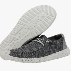 Nwt Hey Dude Wendy Sox Dark Grey Machine Washable Shoe Specs: Textile Upper Woven Laces Lightweight Outsole Flexible Outsole Easy-On System Travel Ready Removable Foam Insole Hey Dude Shoes, Hey Dude, Dark Grey Color, Flat Shoes Women, Gray White, Loafer Flats, Dark Grey, Loafers, Size 10