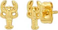 TAI JEWELRY Earrings Gold Lobster Earrings Casual Gold Earrings For Beach, Casual Gold Jewelry With Lobster Clasp, Casual Gold Nickel-free Jewelry, Casual Nickel-free Gold Earrings, Beachy Vibes, Gold Plate, Take That, Plating, Brass