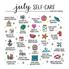 Happy July! 😎 Which activities are you going to add to your self-care to-do list this month? I’m going to try my best to anchor myself in the present. ⚓️ July Self Care, Burnout Quotes, Teacher Burnout, Interactive Posts, Happy July, Care Quotes, Social Emotional Learning