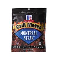 a bag of grill mates beef steak bites