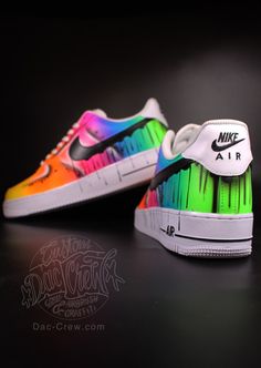 Custom Nike Air Force 1 neon Flash Unique and Handpainted Sneakers Art - Etsy Sneakers Art, Shoe Painting, Custom Nike Air Force 1, Custom Nike Air Force, Custom Nike Air, Tenis Nike, Sneaker Art, Custom Nike, Custom Nikes