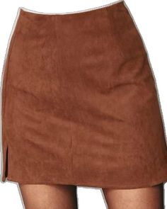 Casual Brown Solid Color Skirt, Brown Solid Color Skirt For Fall, Trendy Brown Mini Skirt, High-waist Brown Mini Skirt, Trendy Fitted Brown Mini Skirt, Relaxed Fit Brown Skirt, Trendy Brown Fall Mini Skirt, Brown Solid Color Mini Skirt, Trendy Brown Mini Skirt For Fall