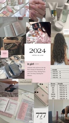 vision board, 2024, glow up, it girl, for you, pink, girly, healthy, study, 777, attraction Vision Board Collage, Vision Board Examples, Vision Board Images, Dream Vision Board, Life Vision Board, Vision Board Affirmations, Vision Board Manifestation