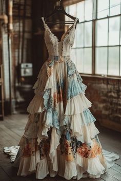 Unique Bridesmaid Dresses Boho, 18th Century Gown, Forest Dress, Wedding Dresses Ideas, Vintage Boho Dress, Fairytale Fashion, Estilo Hippie, Fantasy Dresses, Kleidung Diy