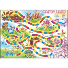 the candy land board game is shown