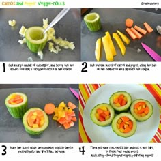 instructions for how to cut and dice vegetables into small pieces with knifes on the side