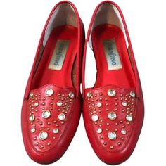 Vintage Rhinestone Red Leather Slip On Loafers by Sebastino - Thrilling Brown Suede Loafers, Slip On Loafers, Tassel Loafers, Suede Loafers, Vintage Rhinestone, Leather Slip Ons, Brown Suede, Leather Loafers, Keds