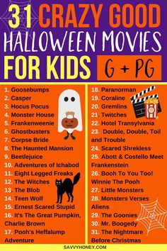 the 31 crazy good halloween movies for kids to play with and learn how to use them