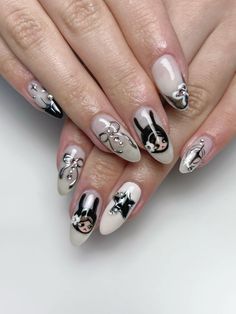 @nailsbyknives on instagram! ib: @nailsbycindyxo Aya Takano Nails, Asian Nail Designs, Japanese Style Nails, Japan Nail Art, Aya Takano, Japan Nail, Nail Gems, Makeup Nails Art, Asian Nails