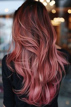 30 Beautiful Rose Gold Hair Color Ideas for Your Next Hairstyle. Searching for beautiful rose gold hair color ideas? Explore this collection of stunning hues and find the perfect inspiration to elevate your hairstyle! Get ready to embrace beauty in every strand and step into your next hairstyle with confidence and grace! Dark Rose Gold Hair, Haircut Summer, Dark Pink Hair, Rose Gold Hair Dye