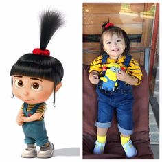 Halloween Agnes Halloween Costume, Grime Shake, Halloween Costumes Baby Girl, Dino Girl Party, Cats In Halloween Costumes, Disney Family Costumes, Sibling Halloween Costumes, Minion Baby, Halloween Kids Costumes Girls