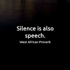 a black and white photo with the words, science is also speech west african prove