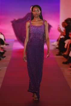 Pamella Roland Ready To Wear Fall Winter 2024 New York – NOWFASHION Fall Outfits New York, New Year’s Eve Outfit, Outfits New York, Pamella Roland, Eve Outfit, Purple Outfits, Runway Dresses, Fall Winter 2024, Purple Fashion