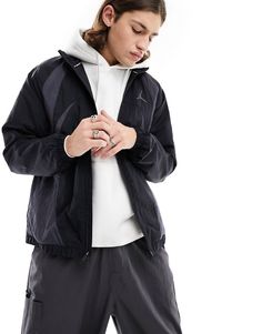 Jackets & Coats by Jordan Throw on, go out High collar Zip fastening Jordan Jumpman logo print Regular fit Nike Air Max Jordan, Buy Jordans, Jumpman Logo, Backless Prom Dresses, Dress Bra, White Trainers, Petite Maternity, Vans Old Skool, Plus Size Pregnancy