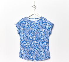 No more saving your pretty tops for special occasions! In easy-care Perfect Jersey, this fresh-printed boatneck is a good-looking go-to for round-town errands, spectating at your little's sporting events, and volunteer activities. From Denim & Co.® Fashions. Printed Short Sleeve Crew Neck Top For Spring, Printed Crew Neck Short Sleeve Top For Spring, Printed Short Sleeve Top With Crew Neck For Spring, Spring Tops With All Over Print And Relaxed Fit, Relaxed Fit Tops With All Over Print For Summer, Summer Patterned Crew Neck Tops, Patterned Top With All Over Print For Spring, Spring Printed Patterned Top, Spring Patterned Top With All Over Print