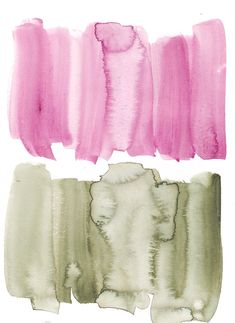 three different shades of pink and green paint