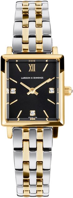 Elegant Black Square Watch, Classic Black Square Watches, Classic Black Square Watch, Black Rectangular Watches With Polished Finish, Black Rectangular Watch With Polished Finish, Small Case, British Heritage, Swedish Design, Iconic Design