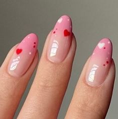 Nail Ideas One Color, Trendy Nails Ideas 2023, Stiletto Pink Nails, Nails Almond Trendy, Coffin Trendy Nails, Valintens Nail Ideas, Pink Nails Valentines Day, Valentines Day Nails Heart, Trendy Nails Coffin