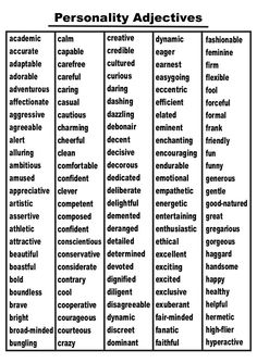 a table that has different types of adversities in each word and the words below it