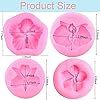 Mujiang Flower Blossom Silicone Mold Orchid Chocolate Fondant Molds For Cake Decorating Candy Gum Paste Set Of 4