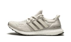 The adidas UltraBoost LTD “Cream” is the 2018 re-release of the popular colorway originally released in 2015. The Boost-cushioned running shoe made its return during winter 2018, much to the delight of fans of the modern classic. The re-release looks virtually identical to the first UltraBoost 1. 0 LTD “Cream,” featuring two shades of light tan across the Primeknit and mesh upper as well as the TPU cage and heel counter. The “Cream” upper sits atop a standard white Boost midsole and black Contin 70s Converse, Nike Dunk Low Disrupt, Nike X Travis Scott, Cushioned Running Shoes, Converse Run, Converse Run Star, Baskets Adidas, Adidas Spezial, Dunks Nike