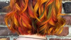 Fall Vivid Hair, Fall Vivid Hair Color, Foliage Hair, Holiday Hair Color, Vivid Hair, Art Academia