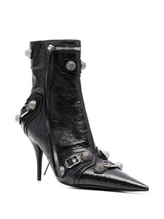 Balenciaga Cagole Boots ShoesGender: WomenMaterial: CALF LEATHERColor: BlackMade in: ITProduct ID: 694379/WAD4E*Import tax/duty will be calculated at checkout (If applicable) Balenciaga Boots, Balenciaga Women, Black Leather Ankle Boots, Leather Boots Women, Leather Cap, Footwear Design Women, Lanvin, Leather Ankle Boots, Stiletto Heel