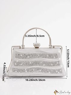 Bird in Bag - Decorative Clutch Box Bag with Chain Strap, Evening Wear Bag With Chain, Chain Pattern, Box Bag, Bird In Bag, Chain Strap, Evening Wear, Pu Leather, Kiss, Chain