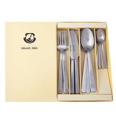 an open box with silverware in it