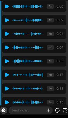 the sound recorder app is open and showing different types of audio waves, which are highlighted in blue