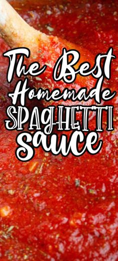 the best homemade spaghetti sauce recipe