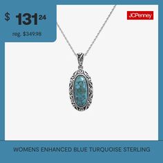 Features: Nickel Free, Quick ShipJewelry Closure: Lobster ClaspLink Construction: SolidStone Cut: OvalStone Millimeter Measurement: 10 Mm LengthMetal Color: Silver ToneChain Length: 18 InchChain Width: 1.2 MillimetersChain Gauge: 025Pendant Length: 32mmPendant Width: 16.5mmChain Construction: RopeCare: Wipe CleanStone Type: 1 Enhanced TurquoiseAuthenticity: Enhanced TurquoiseMetal: Sterling SilverNecklace Type: Pendant NecklacesPendant & Charms Type: PendantsCountry of Origin: Imported Sterling Silver Necklace Pendants, Silver Pendant Necklace, Blue Turquoise, Turquoise Sterling Silver, Sterling Silver Pendant, Turquoise Blue, Type 1, Sterling Silver Pendants, Silver Pendant