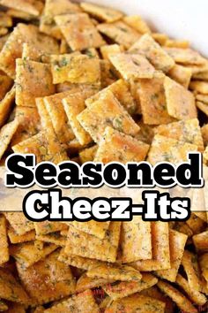 seasoned cheez - it's in a white bowl with the title overlay