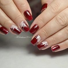 Gel Nail Polish At Home, Nail Art Designs At Home, Nail Polish Art Designs, Easy Nail Art Designs, Pastel Nails Designs, Valentines Day Nails, Art Designs Ideas, Elegant Nail Art, Red Acrylic Nails