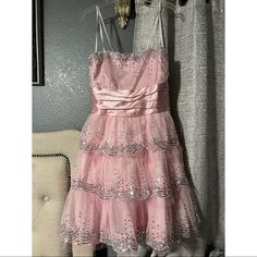 Nwot, Baby Pink Dress! Size: 11/12 Silver Dresses For Pageant And Prom Season, Baby Pink Dress, Baby Pink Dresses, Girls Dress, Kids' Dresses, Baby Pink, Pink Dress, Colorful Dresses, Girls Dresses