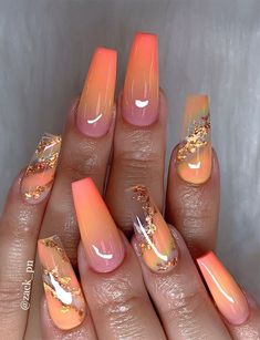 Gold Nail, Her Nails, Nail Designs Glitter, Clear Nails, Acrylic Nail Art, Fabulous Nails