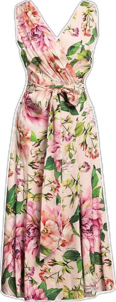 Belted Dress With Flowy Skirt, Spring Sleeveless Dress With Sashes, Sleeveless Floral Maxi Dress With Flowy Skirt, Long Silk Dress With Floral Print, Chiffon Floral Print Long Dress, Summer Maxi Dress With Sashes, Multicolor Sleeveless Belted Dress, Multicolor Belted Sleeveless Dress, Silk Chiffon Fabric