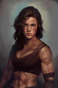 Source: Midjourney & Photoshop Dnd Npc Characters, Unique Body Features, Barbarian Woman, Buff Women, Unique People, Losing 40 Pounds, Výtvarné Reference, Fallout Art, Female Character Concept