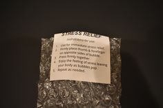 Next time your opening a package, consider hanging on to all that extra bubble wrap and using it to help hurting kids reduce their stress. Stand Strong, Packaging Material, Coping Skills, Bubble Wrap, Helping Kids, Bubbles, Cards Against Humanity, Packaging, Feelings