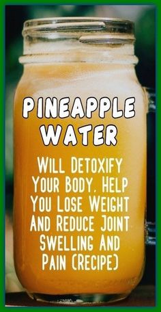 Pineapple Detox, Pineapple Water, Detox Drinks Recipes, Detoxify Your Body, Diet Drinks, Healthy Drinks Recipes, Healthy Detox, Natural Detox, Water Recipes