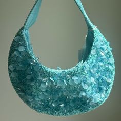 Absolutely Stunning Viral Handmade Beaded Bag From India. This Purse Is So Pretty In Person! Such A Pretty Color. Blue Beaded Shoulder Bag As Fashion Accessory, Blue Evening Shoulder Bag For Spring, Elegant Blue Shoulder Bag For The Beach, Summer Blue Beaded Shoulder Bag, Blue Shoulder Bag For Summer Evenings, Blue Summer Evening Shoulder Bag, Blue Evening Bags For Summer, Spring Evening Light Blue Bag, Spring Evening Light Blue Bags