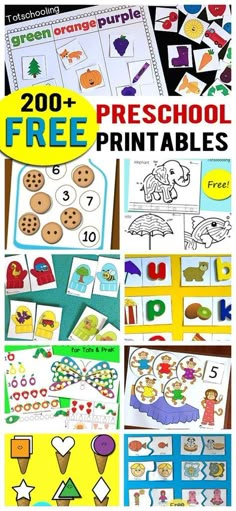 this is an image of preschool printable worksheets for pre - school students